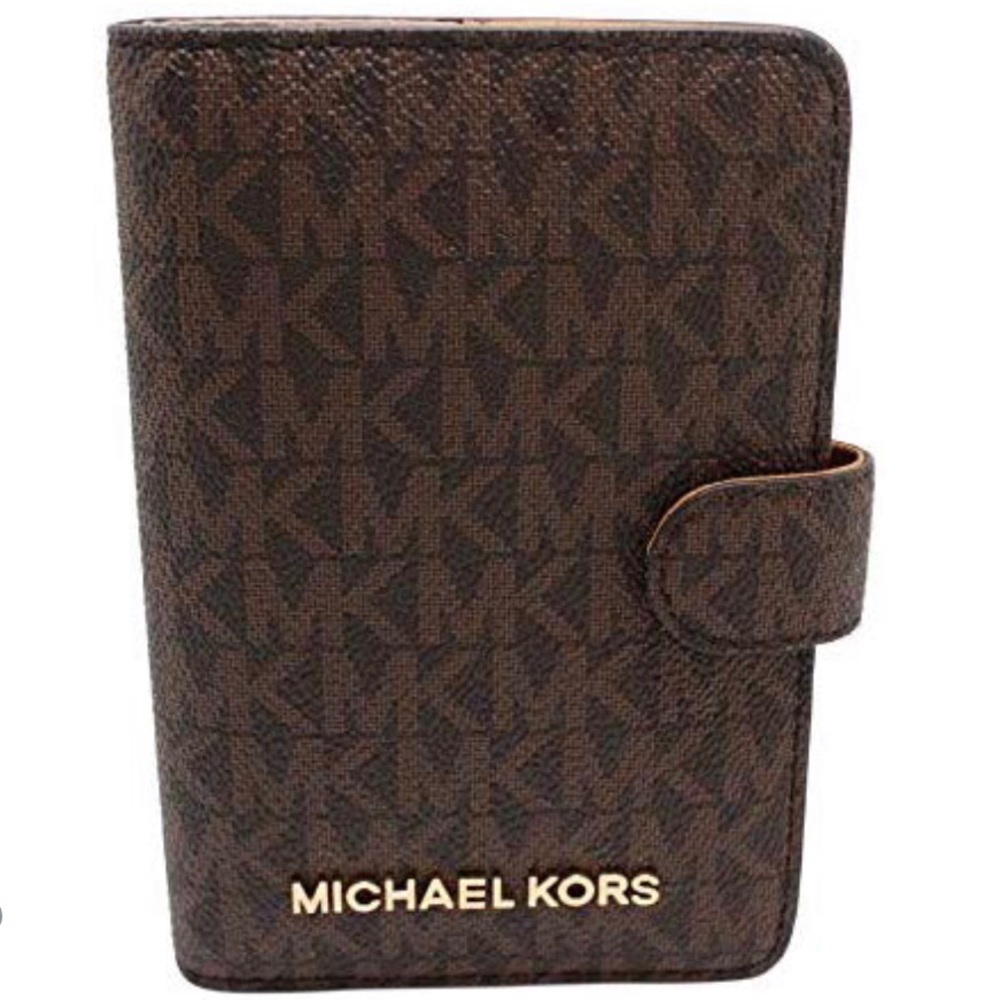 Michael Kors Travel Passport Case Wallet Brown